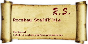 Rocskay Stefánia névjegykártya